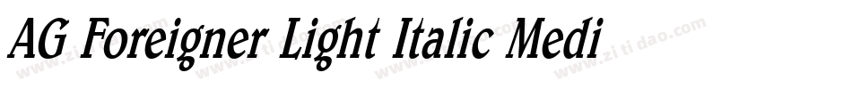 AG Foreigner Light Italic Medium字体转换